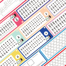 Load image into Gallery viewer, 15Pcs Math Training Cards Erasable Reusable Addition Subtraction Multiplication Division Student Educational Teaching Aid