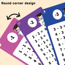 Load image into Gallery viewer, 15Pcs Math Training Cards Erasable Reusable Addition Subtraction Multiplication Division Student Educational Teaching Aid