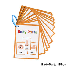 Load image into Gallery viewer, Interactive Double Side Montessori English Vocabulary Flashcards Kids Early Education Kindergarten Teacher Teaching Aids Classroom Supplies