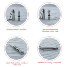 Load image into Gallery viewer, Stainless Steel Whistle Pendant Necklace Meditation Breathing Anxiety Relief Stress Relief Natural Calming Yoga Fashion Jewelry Accessories