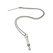 Load image into Gallery viewer, Stainless Steel Whistle Pendant Necklace Meditation Breathing Anxiety Relief Stress Relief Natural Calming Yoga Fashion Jewelry Accessories