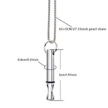 Load image into Gallery viewer, Stainless Steel Whistle Pendant Necklace Meditation Breathing Anxiety Relief Stress Relief Natural Calming Yoga Fashion Jewelry Accessories