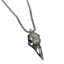 Load image into Gallery viewer, Retro Nordic Scandinavian Crow Skull Pendant Necklace For Men Personalized Bird Jewelry Lucky Amulet Gift