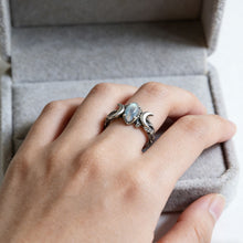 Load image into Gallery viewer, Retro Vintage Moonstone Ring For Women Bohemian Ethnic Style Simple Chic Unique Jewelry Accessories Female Finger Gift