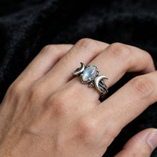 Load image into Gallery viewer, Retro Vintage Moonstone Ring For Women Bohemian Ethnic Style Simple Chic Unique Jewelry Accessories Female Finger Gift