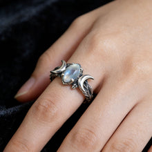 Load image into Gallery viewer, Retro Vintage Moonstone Ring For Women Bohemian Ethnic Style Simple Chic Unique Jewelry Accessories Female Finger Gift