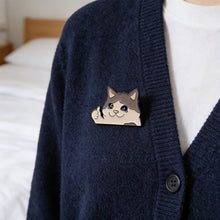 Load image into Gallery viewer, Kawaii Cute Thumb Up Crying Cat Enamel Pin Funny Animal Brooch Lapel Backpack Badge Alloy Jewelry Accessories Gifts For Cat Lovers Friends