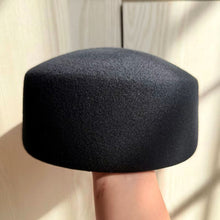 Load image into Gallery viewer, Autumn Winter Womens Wool Felt Beret Hard Top Pillbox Hat Retro Vintage Trendy For Party Wedding Formal