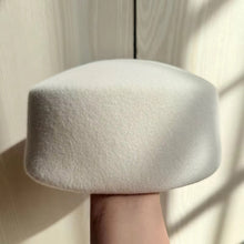 Load image into Gallery viewer, Autumn Winter Womens Wool Felt Beret Hard Top Pillbox Hat Retro Vintage Trendy For Party Wedding Formal