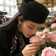 Load image into Gallery viewer, Autumn Winter Womens Wool Felt Beret Hard Top Pillbox Hat Retro Vintage Trendy For Party Wedding Formal
