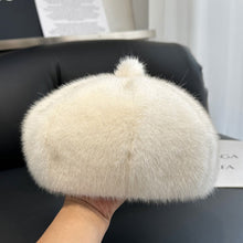 Load image into Gallery viewer, Womens Faux Fur Beret Hat Autumn Winter Warm Thicken French Style Artist Painter Cap Casual Adjustable Plush Beanies Hat
