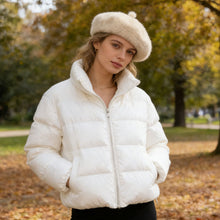 Load image into Gallery viewer, Womens Faux Fur Beret Hat Autumn Winter Warm Thicken French Style Artist Painter Cap Casual Adjustable Plush Beanies Hat