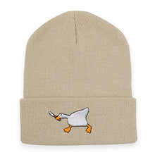 Load image into Gallery viewer, Goose Embroidered Warm Knitted Hat Autumn Winter Woolen Cap Unisex Skullies Beanies For Outdoor Sports Casual Wear