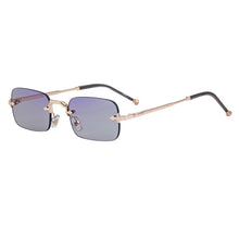 Load image into Gallery viewer, Rimless Cut Edge Rectangle Sunglasses Unisex Luxury Brand Punk Vintage Metal Small Frame Classic Square UV400 Summer Traveling Eyewear Shades