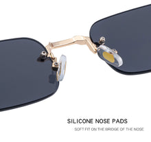Load image into Gallery viewer, Rimless Cut Edge Rectangle Sunglasses Unisex Luxury Brand Punk Vintage Metal Small Frame Classic Square UV400 Summer Traveling Eyewear Shades