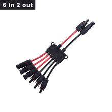 Load image into Gallery viewer, MC4 Y Branch Connector for Solar Panels 2 to 4/6/8 Parallel Connection Red Black Cable Photovoltaic System Wiring Accessory