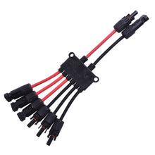 Load image into Gallery viewer, MC4 Y Branch Connector for Solar Panels 2 to 4/6/8 Parallel Connection Red Black Cable Photovoltaic System Wiring Accessory