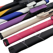 Load image into Gallery viewer, 1/2 Split Billiard Cue Storage Bag Anti-Deformation Oval-Shaped Spliced Color Cue Tube Single-Shoulder Backpack Billiard Supplies