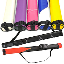 Load image into Gallery viewer, 1/2 Split Billiard Cue Storage Bag Anti-Deformation Oval-Shaped Spliced Color Cue Tube Single-Shoulder Backpack Billiard Supplies