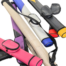 Load image into Gallery viewer, 1/2 Split Billiard Cue Storage Bag Anti-Deformation Oval-Shaped Spliced Color Cue Tube Single-Shoulder Backpack Billiard Supplies