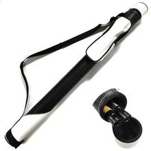 Load image into Gallery viewer, 1/2 Split Pool Cue Case Stain-Resistant Anti-Warping PU Leather Storage Tube with Adjustable Shoulder Strap Billiards Accessories