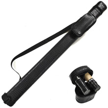 Load image into Gallery viewer, 1/2 Split Pool Cue Case Stain-Resistant Anti-Warping PU Leather Storage Tube with Adjustable Shoulder Strap Billiards Accessories