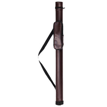 Load image into Gallery viewer, 1/2 Split Round Pool Cue Case with Zippered Compartment and Adjustable Strap Wear-Resistant Anti-Warping Storage Bag Billiards Supplies