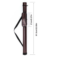Load image into Gallery viewer, 1/2 Split Round Pool Cue Case with Zippered Compartment and Adjustable Strap Wear-Resistant Anti-Warping Storage Bag Billiards Supplies