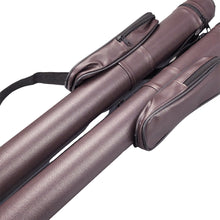 Load image into Gallery viewer, 1/2 Split Round Pool Cue Case with Zippered Compartment and Adjustable Strap Wear-Resistant Anti-Warping Storage Bag Billiards Supplies