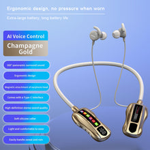 Load image into Gallery viewer, Neckband Bluetooth Earphones with TF Card Slot and LCD Display Screen Racing Shape Design Long Battery Life Sports Earphones-M101S