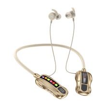 Load image into Gallery viewer, Neckband Bluetooth Earphones with TF Card Slot and LCD Display Screen Racing Shape Design Long Battery Life Sports Earphones-M101S