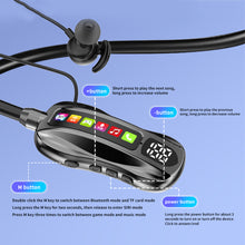 Load image into Gallery viewer, Neckband Bluetooth Earphones with TF Card Slot and LCD Display Screen Racing Shape Design Long Battery Life Sports Earphones-M101S
