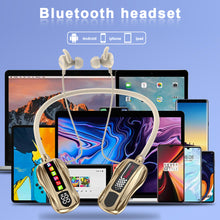Load image into Gallery viewer, Neckband Bluetooth Earphones with TF Card Slot and LCD Display Screen Racing Shape Design Long Battery Life Sports Earphones-M101S