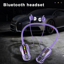 Load image into Gallery viewer, Neckband Bluetooth Earphones with TF Card Slot and LCD Display Screen Racing Shape Design Long Battery Life Sports Earphones-M101S