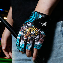 Load image into Gallery viewer, 1PC Professional Left Hand Billiards Glove High Elasticity Breathable Snooker Glove with Non-Slip Pad Hook and Loop Fastening (Pattern Design)
