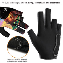 Load image into Gallery viewer, 1PC Professional Left Hand Billiards Glove High Elasticity Breathable Snooker Glove with Non-Slip Pad Hook and Loop Fastening (Pattern Design)