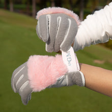 Load image into Gallery viewer, 1Pair Winter Women's Golf Gloves Rabbit Fur-Like Thermal Insulated Gloves Golf Training Supplies