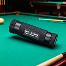 Load image into Gallery viewer, 4-in-1 Pool Cue Tip Repair Tool Built-in Tip Storage Compartment Tip Picker Scuffer Curvature Gauge Billiards Supplies