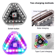Load image into Gallery viewer, Wireless Navigation Light Solar and USB Charging Anti-Rear-End Warning LED Strobe Light For Electric Motorcycles Hook-and-Loop or Magnetic Fixed