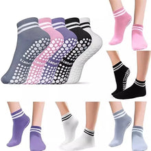 Load image into Gallery viewer, 1Pair Professional Yoga Socks with Non-Slip Silicone Dots Moisture-Wicking Dance Pilates Cotton Socks Home Floor Socks