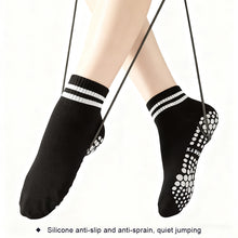 Load image into Gallery viewer, 1Pair Professional Yoga Socks with Non-Slip Silicone Dots Moisture-Wicking Dance Pilates Cotton Socks Home Floor Socks