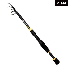 Load image into Gallery viewer, 1.6/1.8/2.1/2.4M Telescopic Carbon Fiber Fishing Rod Lightweight Portable Spinning Rod with Strong Backbone for Mandarin Fish Snakehead