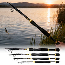 Load image into Gallery viewer, 1.6/1.8/2.1/2.4M Telescopic Carbon Fiber Fishing Rod Lightweight Portable Spinning Rod with Strong Backbone for Mandarin Fish Snakehead