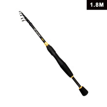 Load image into Gallery viewer, 1.6/1.8/2.1/2.4M Telescopic Carbon Fiber Fishing Rod Lightweight Portable Spinning Rod with Strong Backbone for Mandarin Fish Snakehead
