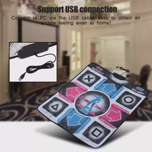 Load image into Gallery viewer, USB Wired Non-Slip Dance Mats Dancing Game Step Pad HD Foot Print Fitness Dancer Blanket for PC Dance Pad Indoor Gaming Pad