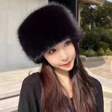 Load image into Gallery viewer, New Fluffy Fur Women's Winter Hat Winter Snow Ski Cap Female Faux Fur Thick Warm Windproof Hat Russian Hat Mink Fisherman's Hat