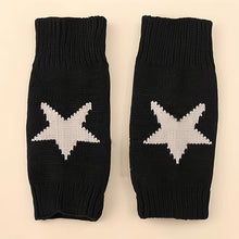 Load image into Gallery viewer, Autumn Winter Knitted Woolen Gloves Ins Fashion Y2K Men Women Half Finger Warm Five Pointed Star Fingerless Gloves Unisex
