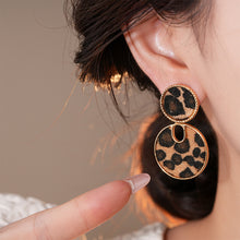 Load image into Gallery viewer, Retro Earrings Geometric Heart Leopard Print Earrings Light Luxury Earrings Fashion Accessories Gift For Women