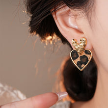 Load image into Gallery viewer, Retro Earrings Geometric Heart Leopard Print Earrings Light Luxury Earrings Fashion Accessories Gift For Women