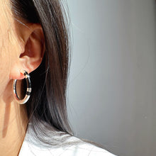 Load image into Gallery viewer, High-End Light Luxury Striped Earrings Retro Black Red Circle Earrings Women Accessories New Year Gift